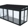 Véranda alu noir ouverture pratique